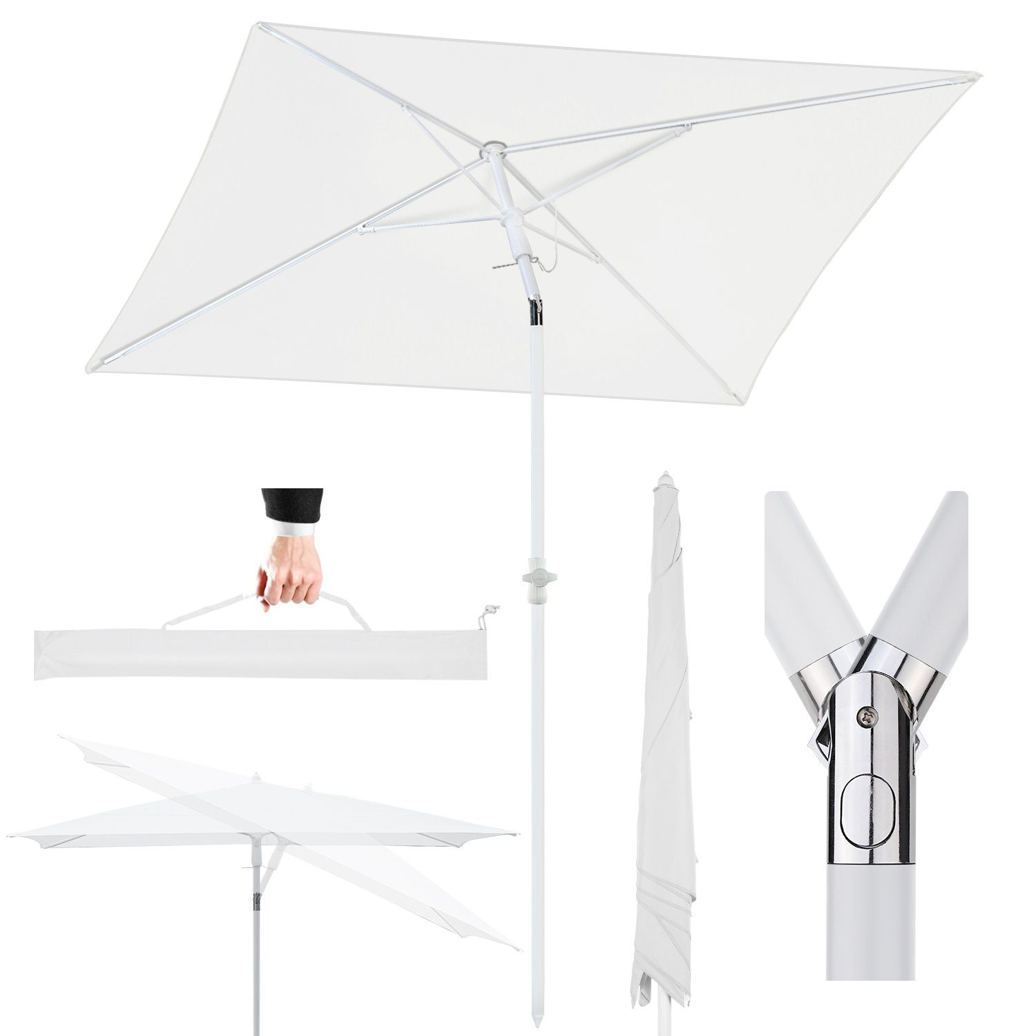 Sekey Sonnenschirm 180 x 125 cm günstig online kaufen