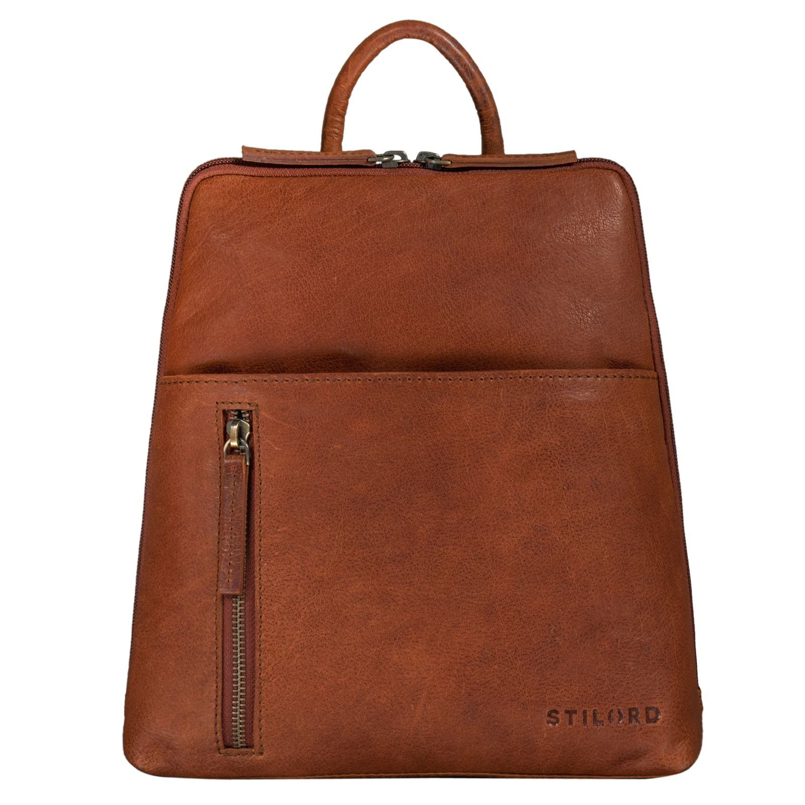 STILORD Cityrucksack "Holly" Rucksack Frauen Klein Leder