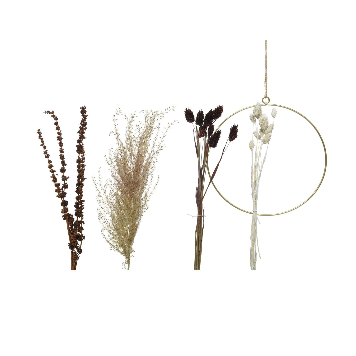 MARELIDA Bastelkranz Bastelset DIY Dekoring mit Trockenblumen Trockenblumenkranz
