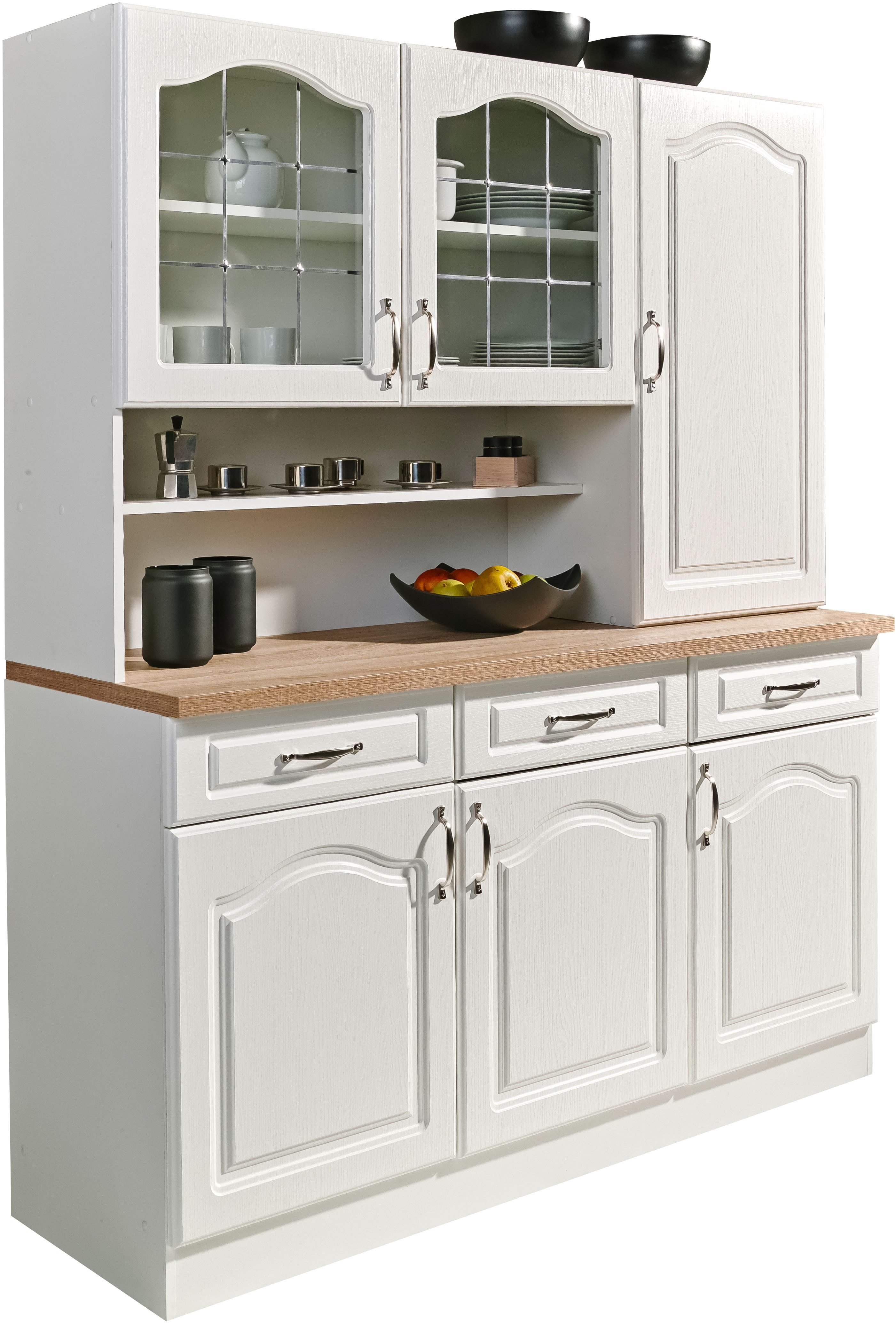 wiho Küchen Küchenbuffet Linz 150 cm breit, in Landhaus-Optik