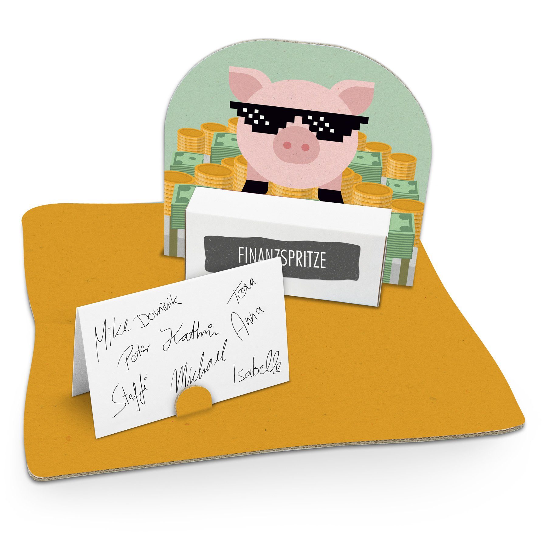itenga Sparschwein itenga (Motiv mit Sonnenbrille Geldgeschenkverpackung 56) Grußkarten