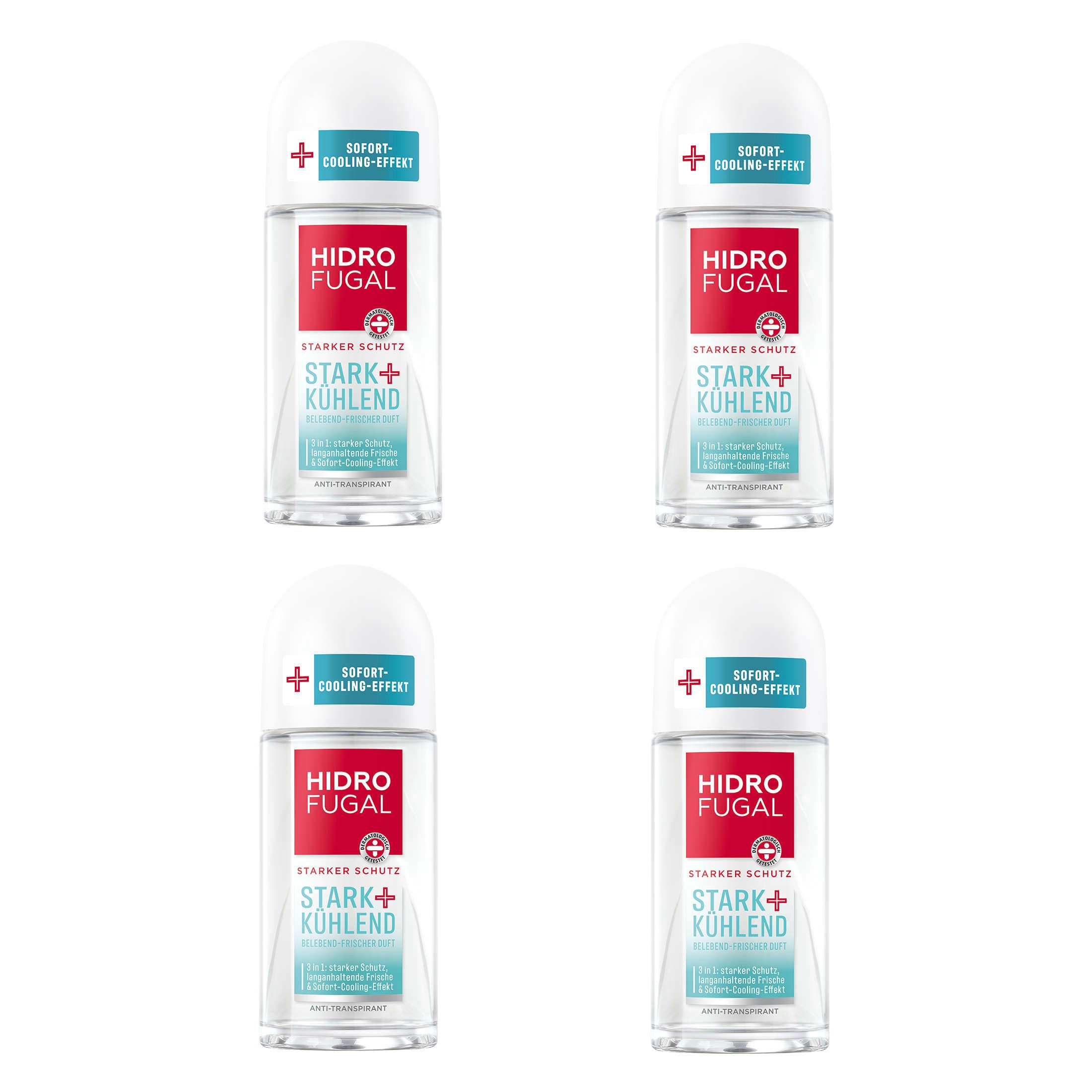 Deo-Roller Stark + Kühlend 3-in-1 Anti-Transpirant Cooling 4 x 50 ml