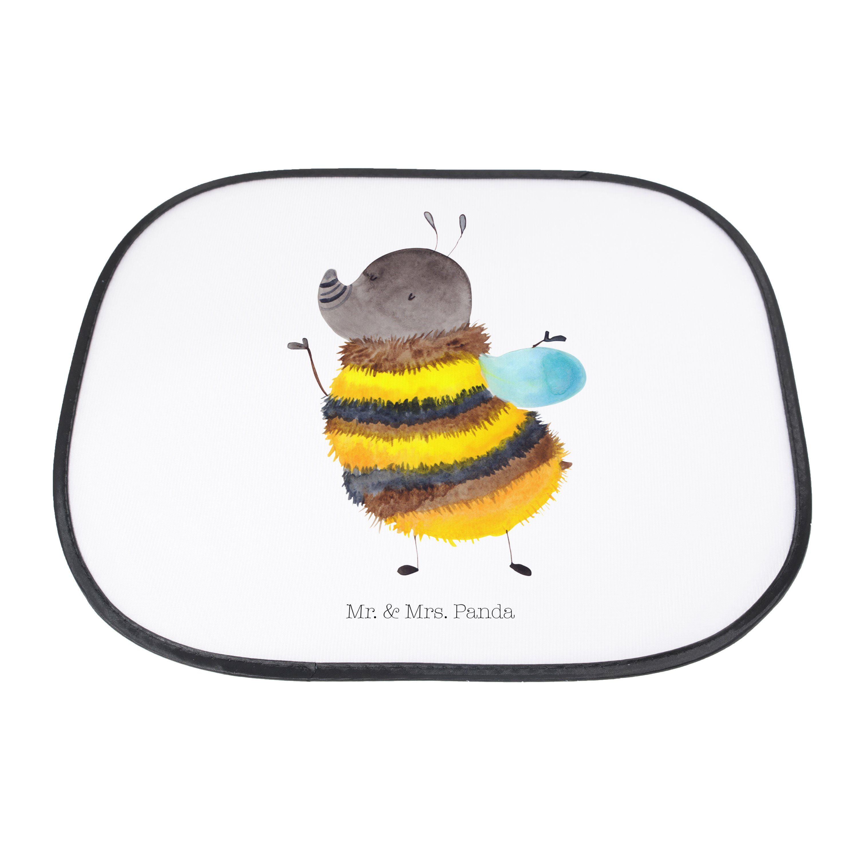Hummel - Panda, flauschig Kinder, Sonnenschutz Biene, Sonne, Mrs. Geschenk, - Sonnenschutz Weiß Seidenmatt Mr. &