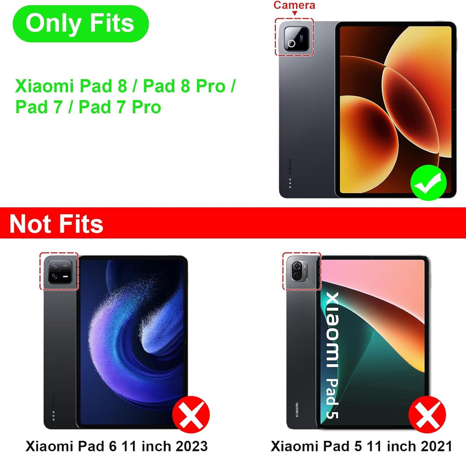 Fintie Tablet-Hülle für Xiaomi Pad 8 / Pad 8 Pro 2025 / Pad 7 / Pad 7 Pro 2024 11.2 Zoll, Ultradünne TPU Rückseite Abdeckung, mit Stifthalter, Auto Schlaf/Wach