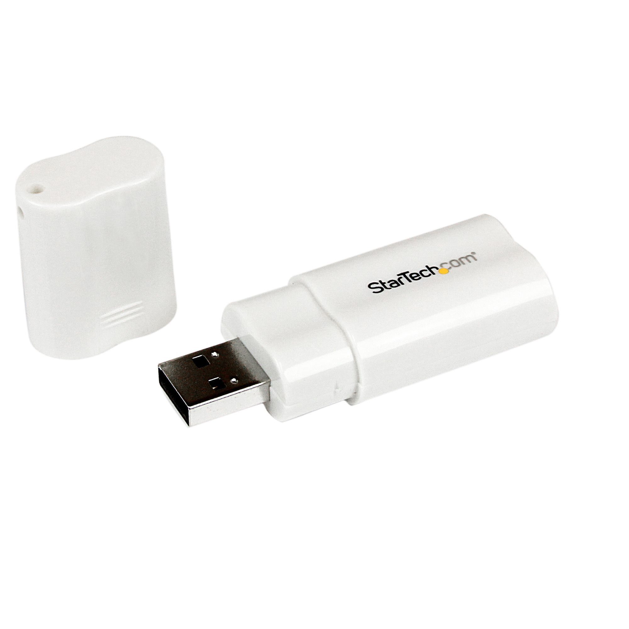 Startech.com STARTECH.COM USB Audio Adapter - USB auf Soundkarte in weiss - Soundca Soundkarte