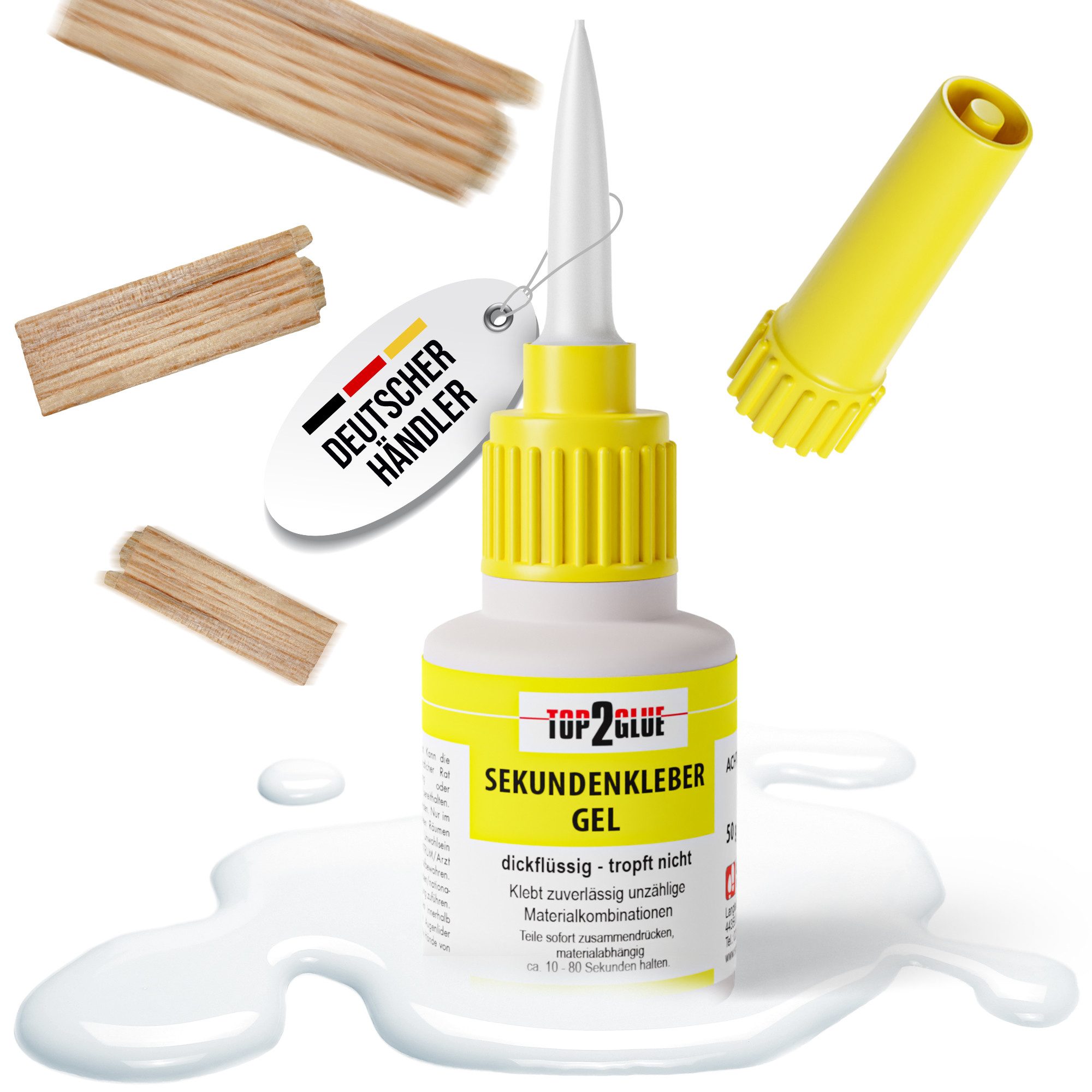 Top2Glue Sekundenkleber Top2Glue Sekundenkleber Gel 50g, (1-tlg) günstig online kaufen