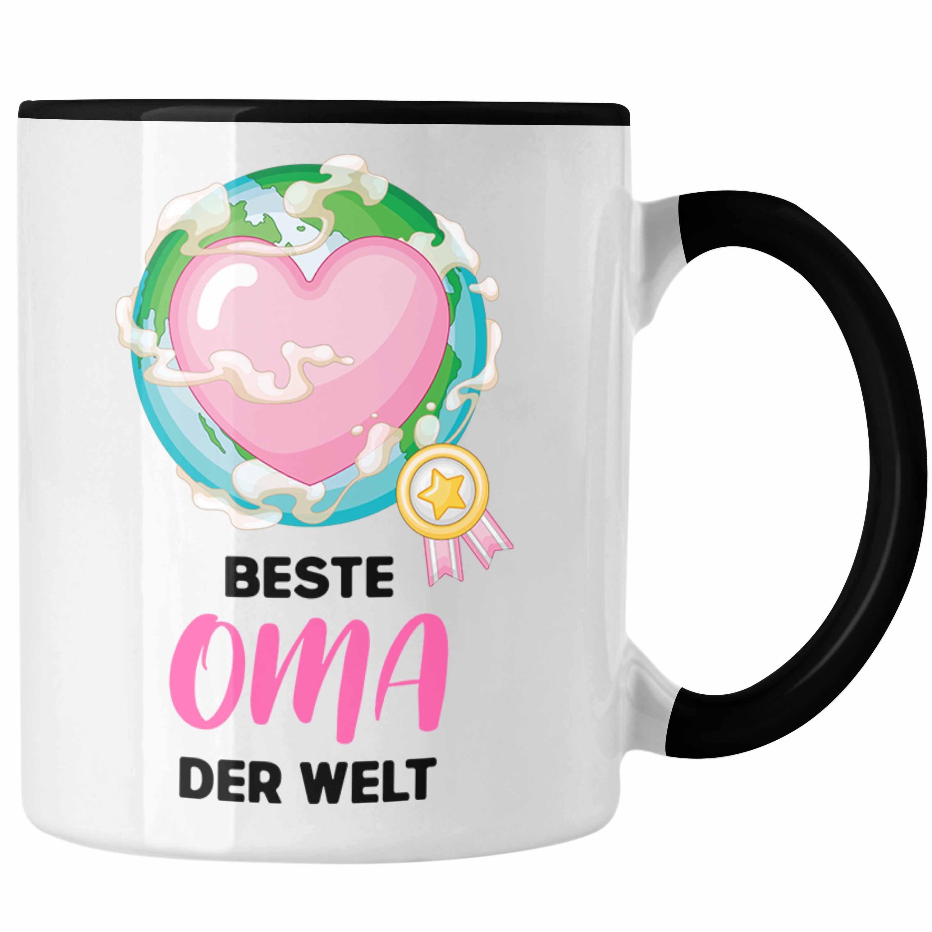 Tasse - Oma Trendation Geburtstag Welt Trendation Spruch Lustig Enkel Der Beste Tasse Schwarz Kaffeetasse zum Geschenk Weihnachten von