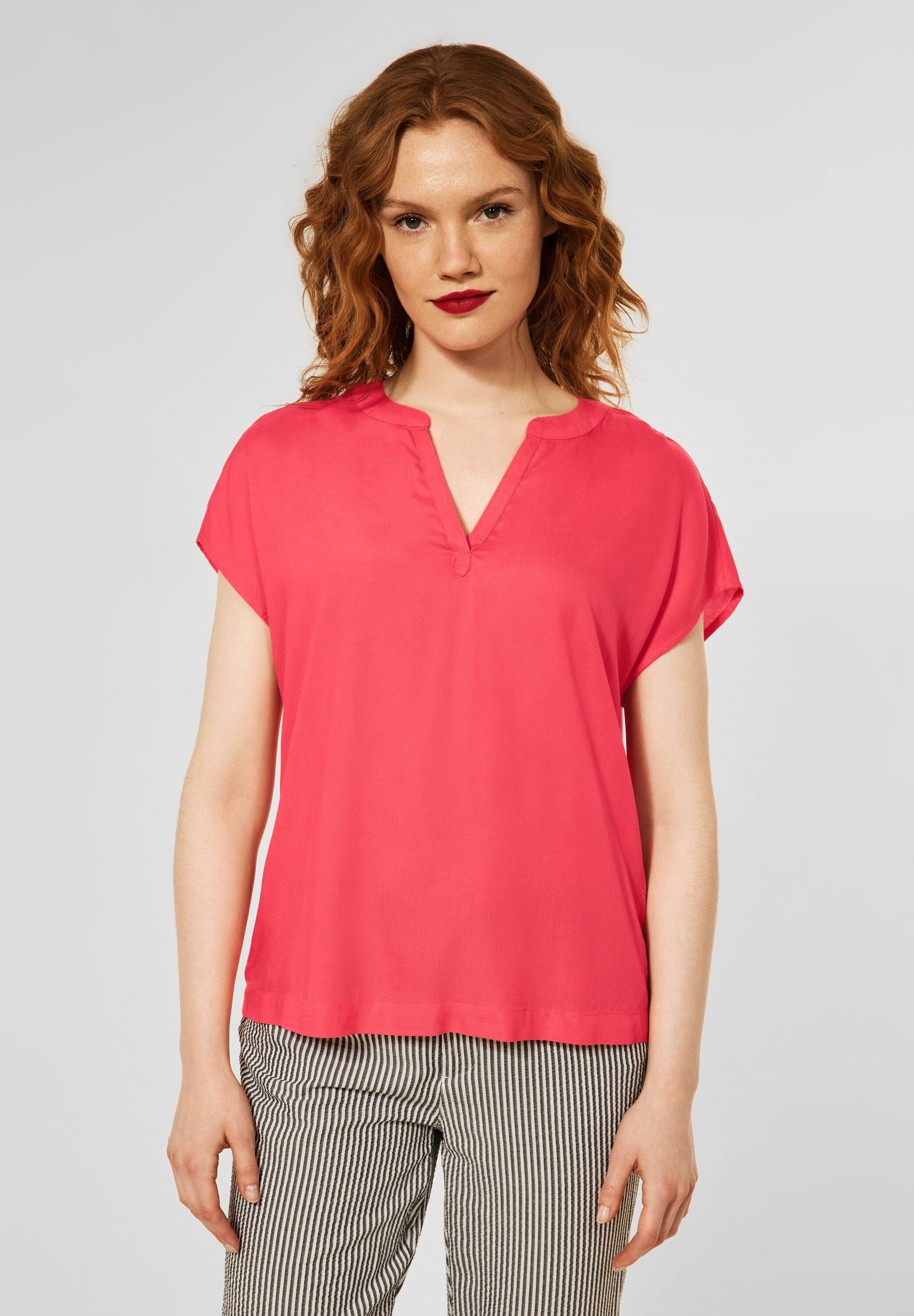 STREET ONE T-Shirt & Langarmshirt Softe Shirtbluse, Damenshirtbluse | Blusen