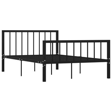 furnicato Bett Bettgestell Schwarz Metall 120x200 cm