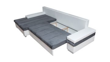 MIRJAN24 Ecksofa Bangkok, mit Bettkasten und Schlaffunktion, Moderne Eckcouch, Couch L-Form