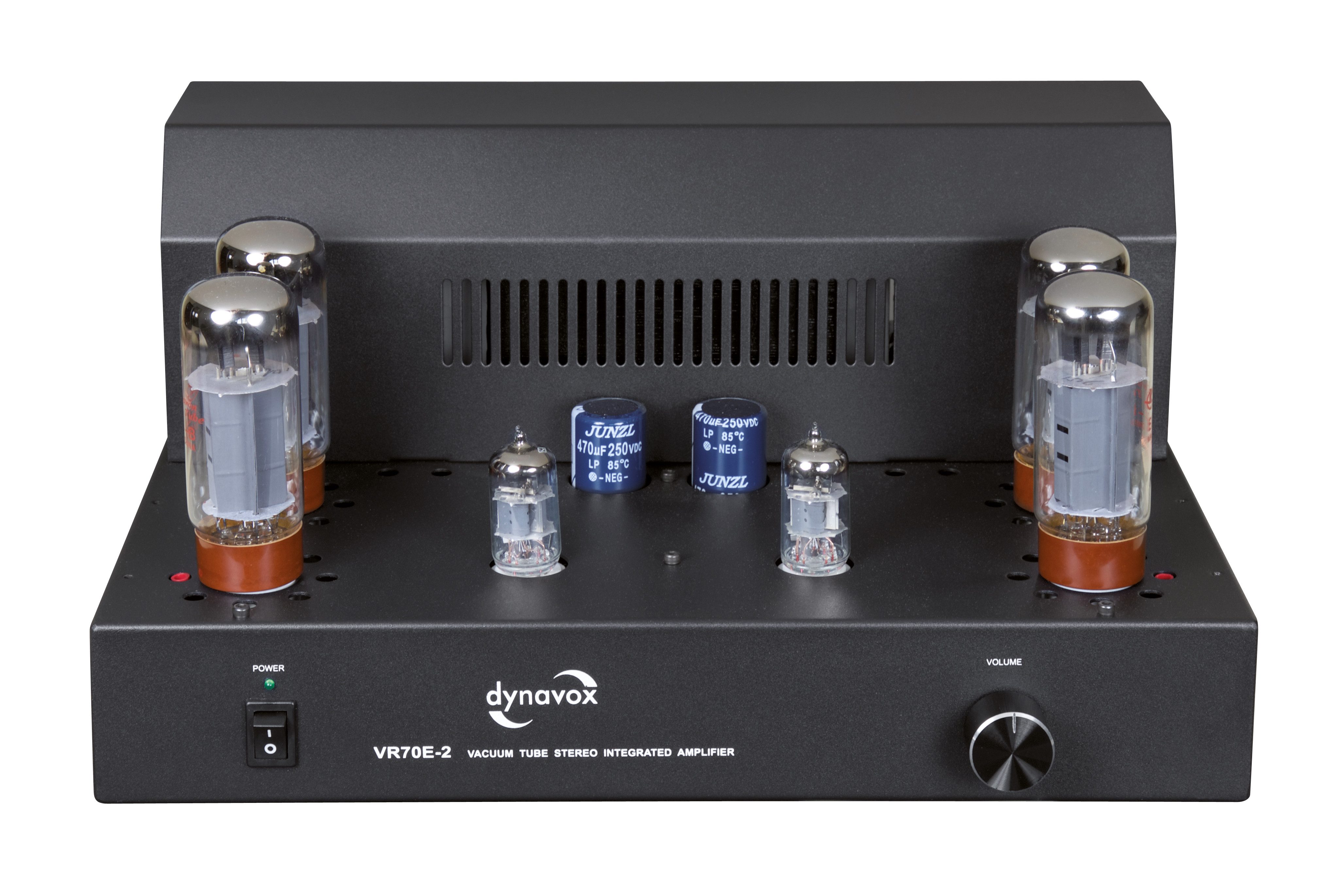 Dynavox VR-70 EII Vollverstärker (80 W, Röhren-Verstärker, Vintage-Design, abnehmbares Schutzgitter)