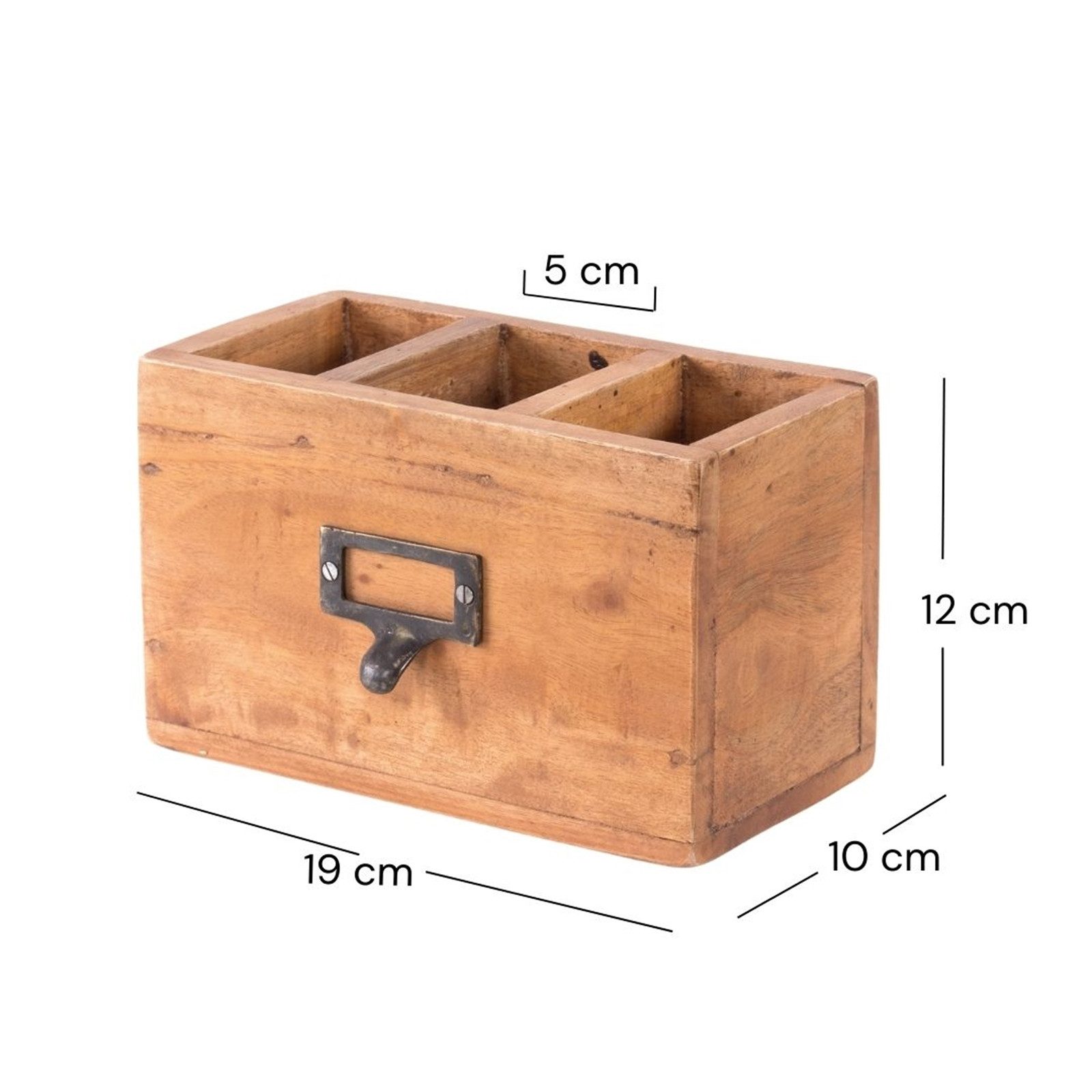 Thumbnail - DESIGN DELIGHTS Aufbewahrungsbox STIFTEHALTER "BOX 18", Altholz massiv, 19x12 cm (BxH), Stiftebox, F