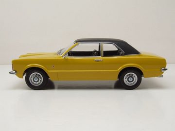 KK Scale Modellauto Ford Taunus L 1971 gelb matt schwarz Modellauto 1:18 KK Scale, Maßstab 1:18