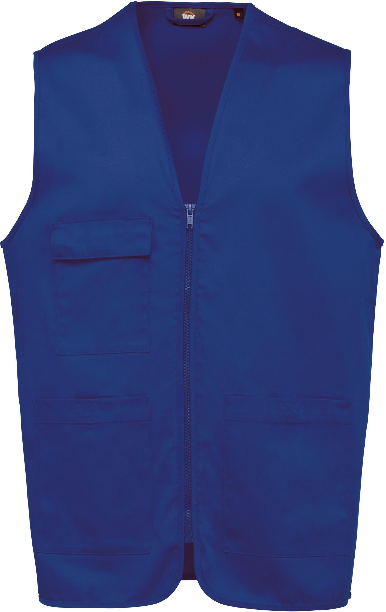 WK. Designed To Work Arbeitsweste Unisex-Weste aus Baumwollpolyester mit mehreren Taschen