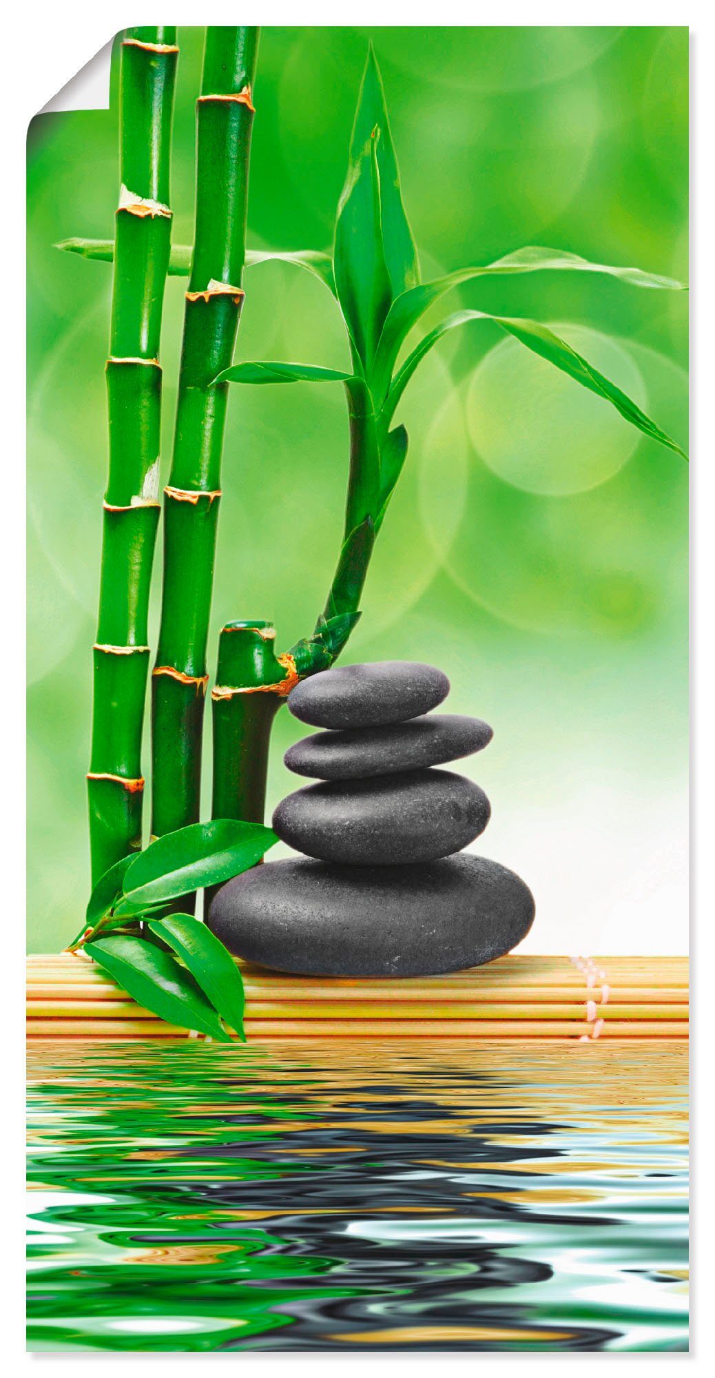 Artland Wandbild Spa Konzept Zen Basaltsteine, Zen (1 St), als Leinwandbild, Wandaufkleber oder Poster in versch. Größen