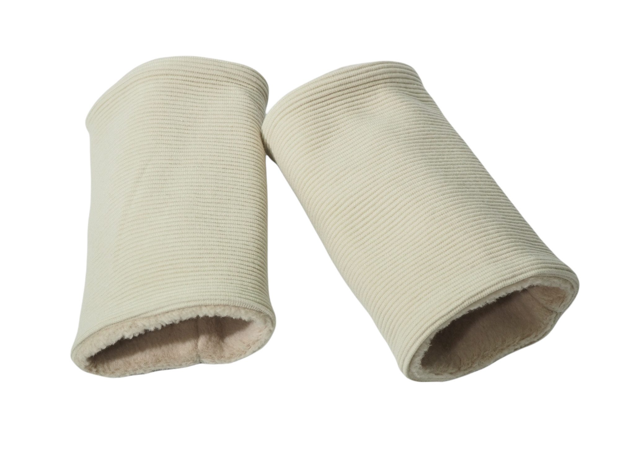Britta Meier Armstulpen Pulswärmer, Handgelenkwärmer aus Ripp-Jersey und Baumwollfleece Pulswärmer, Gelenkwärmer