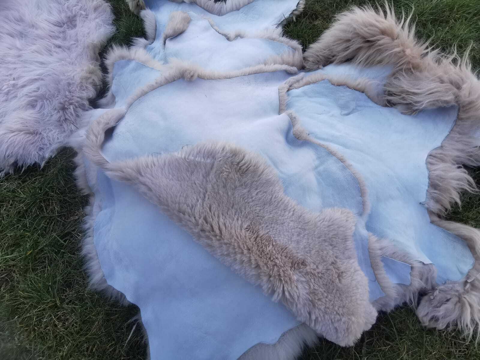 Provellus Fellteppich Schaffell Lammfell Hellbraun Unikat Weich Bis 140 cm, 30x30cm eckig