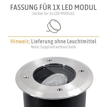 SSC-LUXon LED Gartenstrahler Bodeneinbaustrahler JADINA fuer Module - rund, flach & schwenkbar