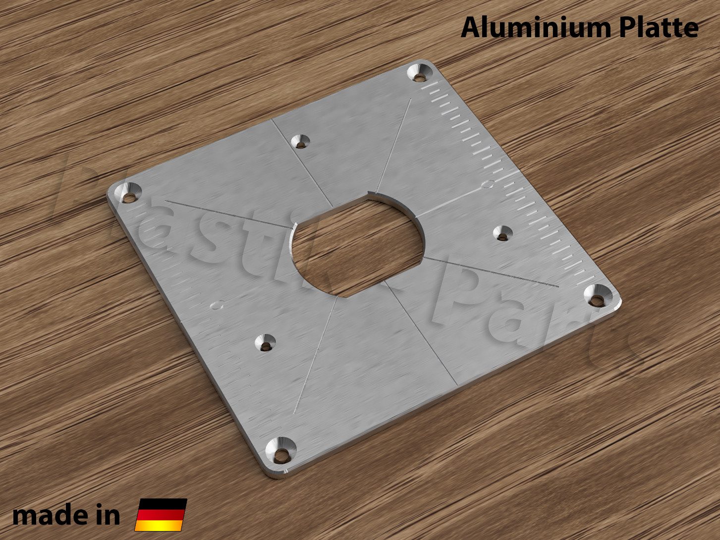 Fräser-Set ALU Befestigungsplatte Einlegeplatte für EINHELL TE-RO 1255E Oberfräse