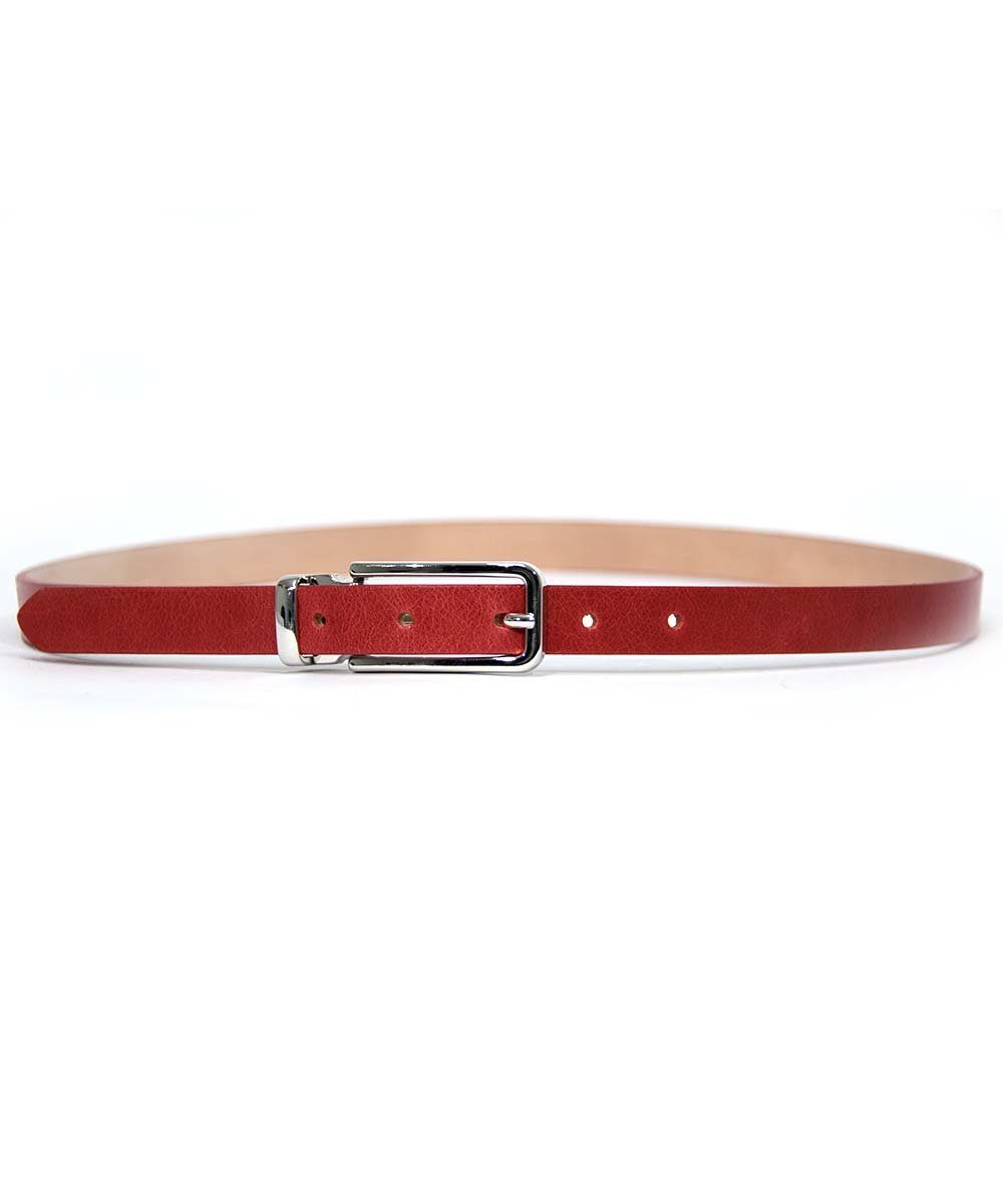 Bag & Belt Ledergürtel Damen-Vollleder-Gürtel 2 cm rot