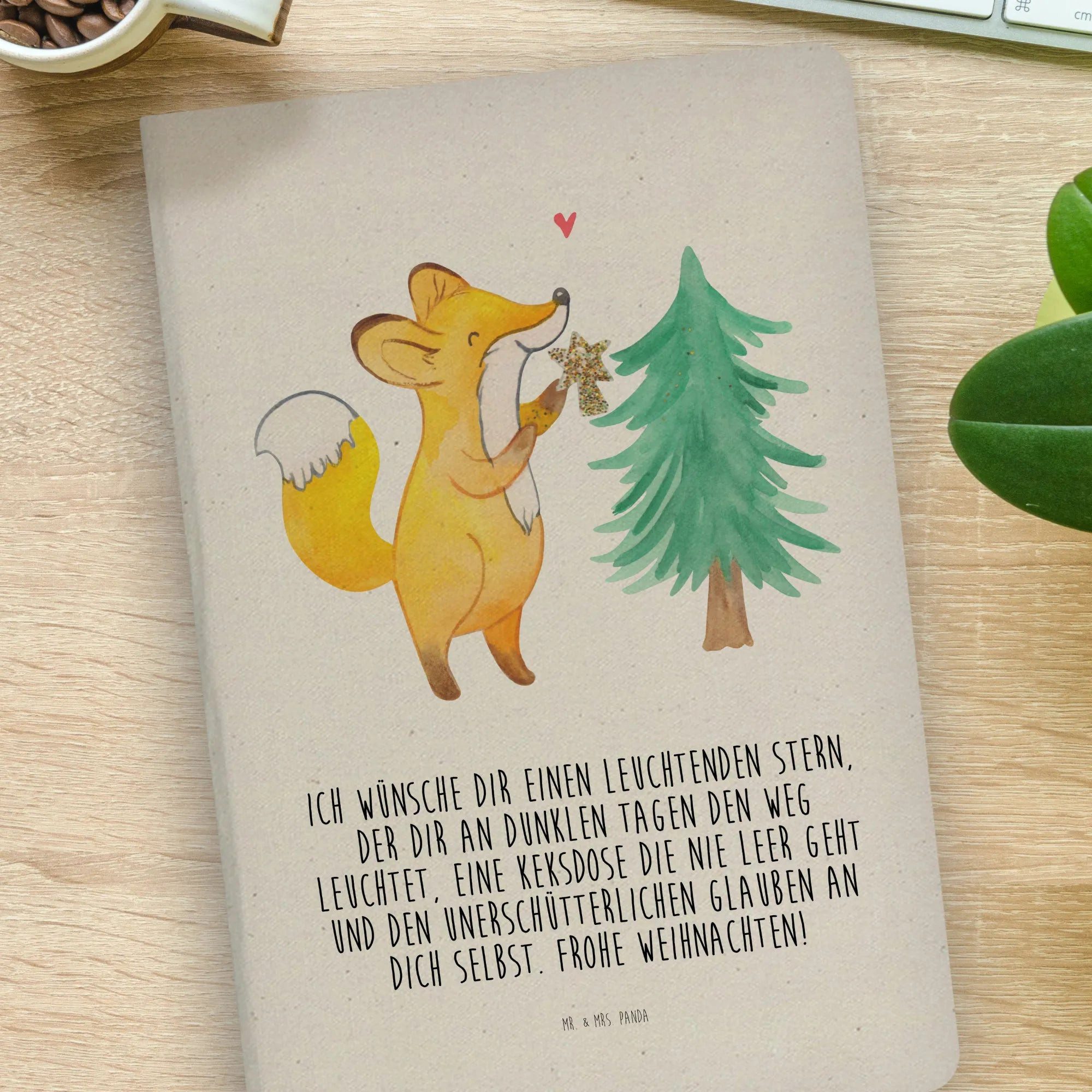 Thumbnail - Mr. & Mrs. Panda Notizbuch Fuchs Weihnachtsbaum - Transparent - Geschenk, Weihnachten, DIN A4 N Mr. & Mrs. Panda, Bezaub...