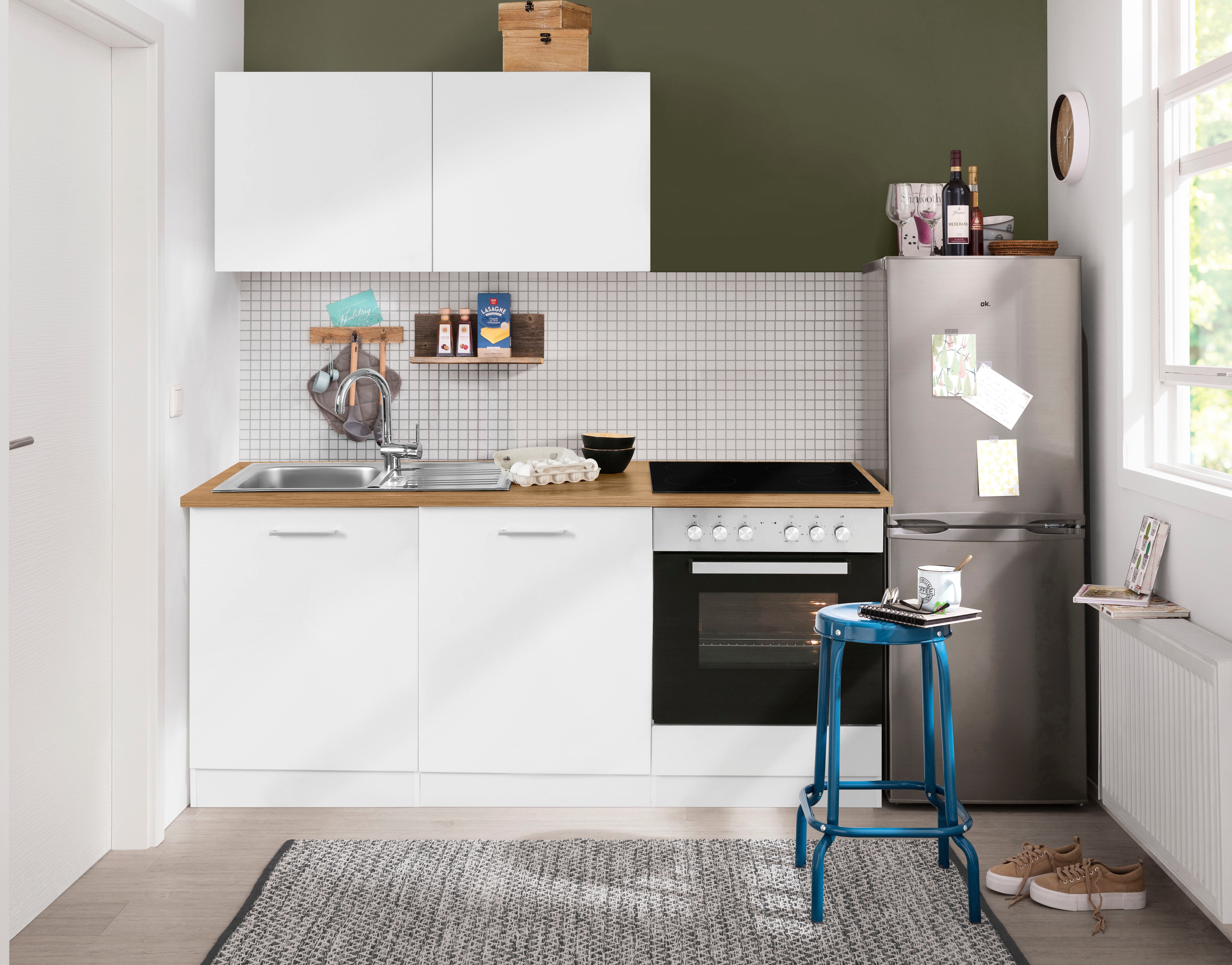 KOCHSTATION Küchenzeile KS-Kehl, ohne E-Geräte, Breite 180 cm