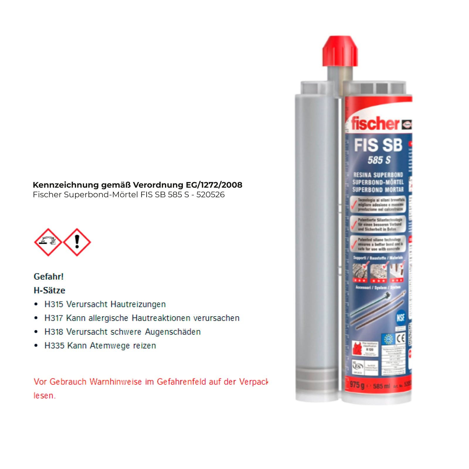 Fischer Mörtel Fischer Superbond-Mörtel FIS SB 585 S - 520526