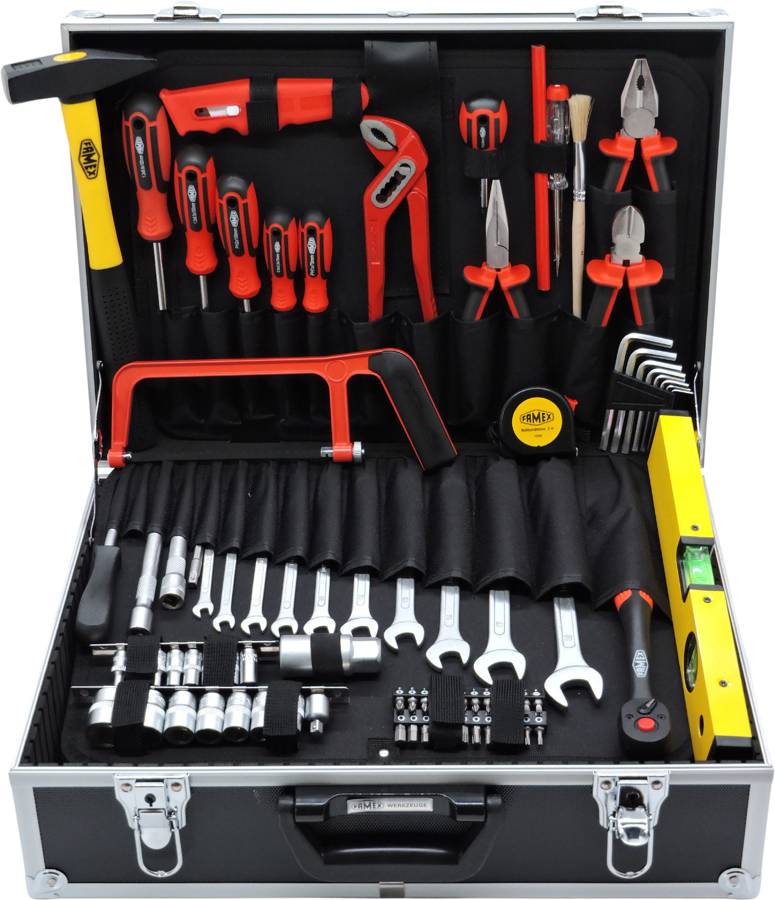 FAMEX Werkzeugset 759-62 Werkzeugkoffer, (Werkzeugkiste), abschließbar, günstig online kaufen