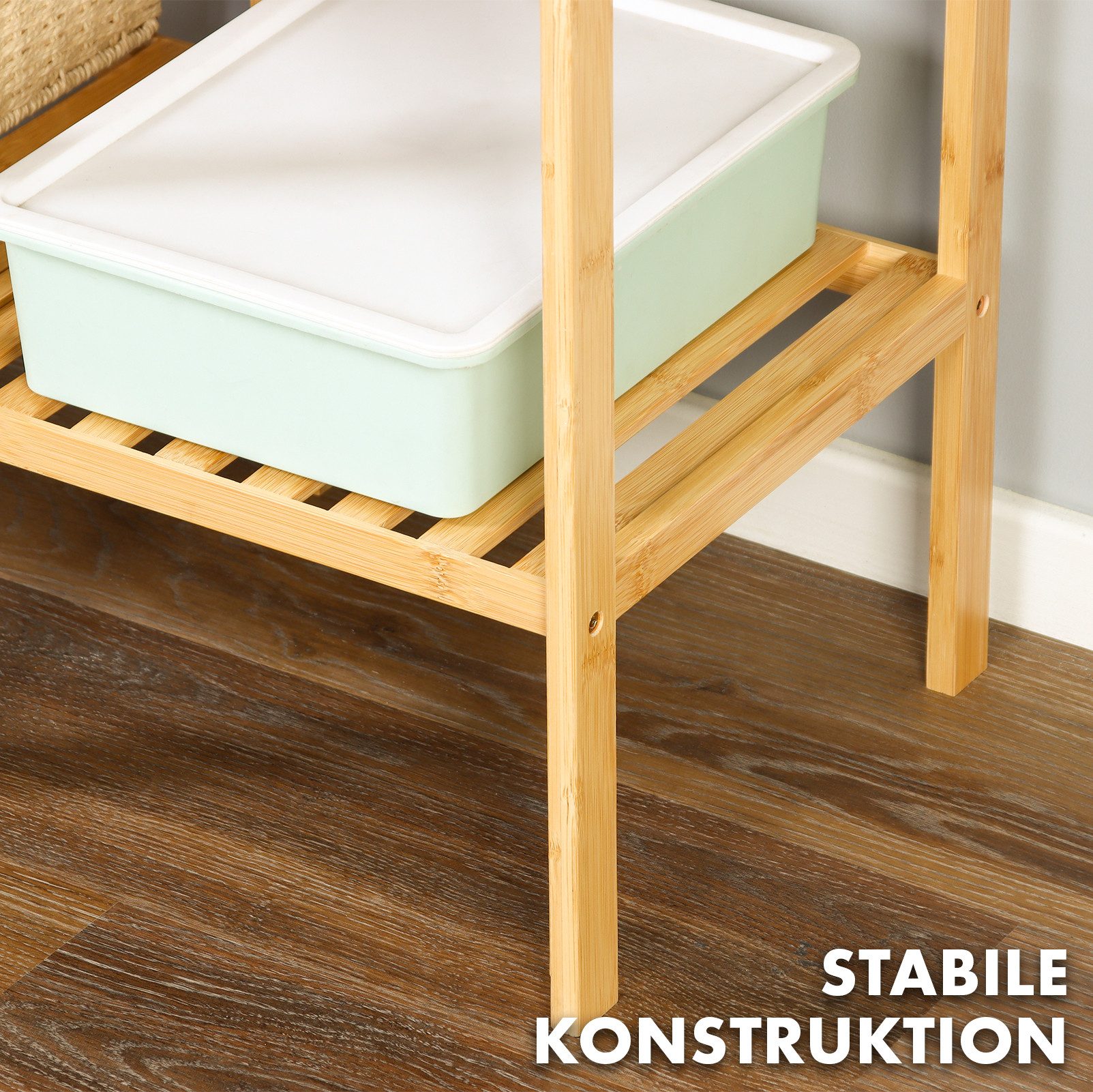 Floordirekt Standregal aus Bambus Lowa, Kreativen Anordnung Ihrer Wohnaccessoires, Verfügbar in 3 Größen – Bild 4 von 5
