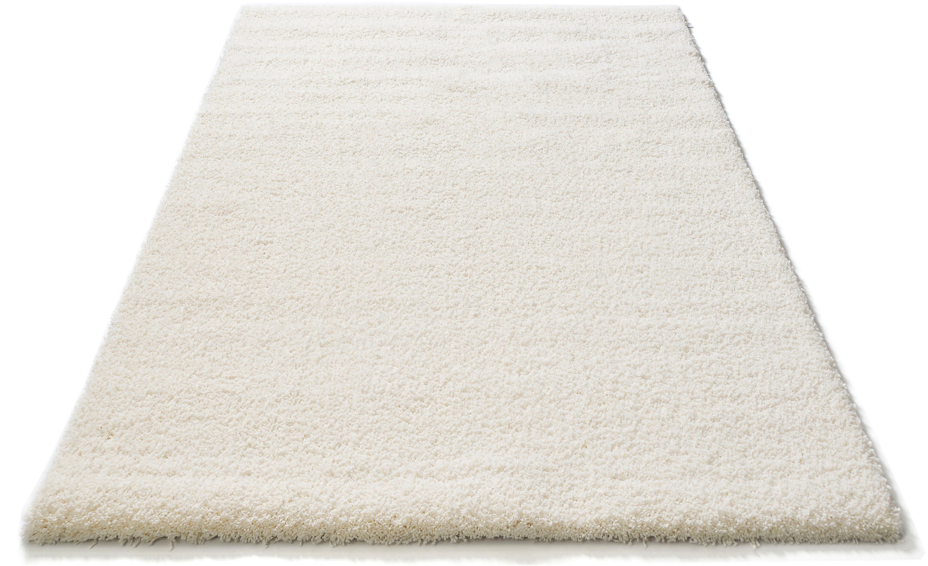 Hochflor-Teppich Ilvi, andas, 31 durch mm, einfarbig, besonders weich Mikrofaser, flauschig, weich Höhe: extra rechteckig, ivory