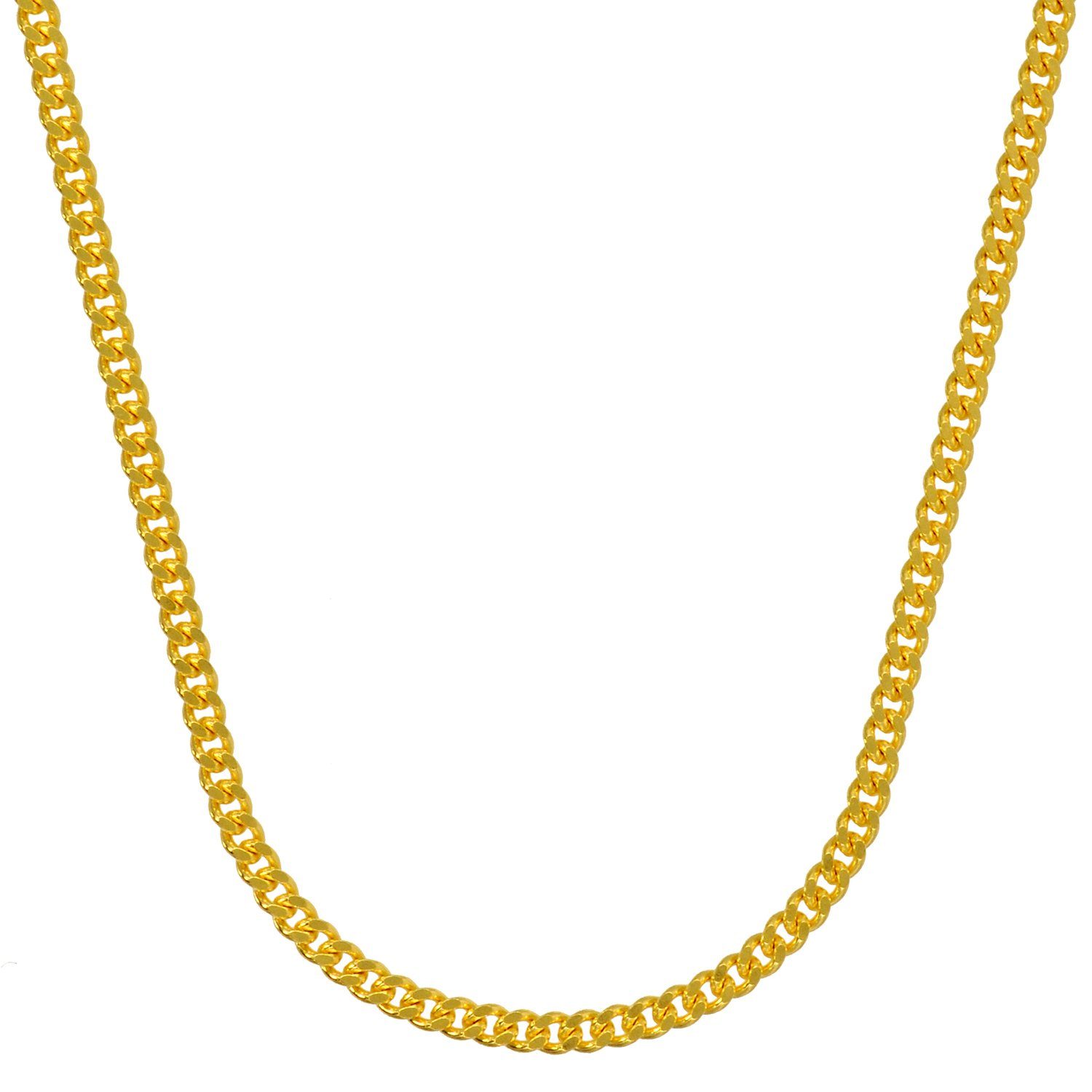 HOPLO Panzerkette Goldkette Panzerkette Länge 40cm - Breite 1,6mm - 585-14 Karat Gold