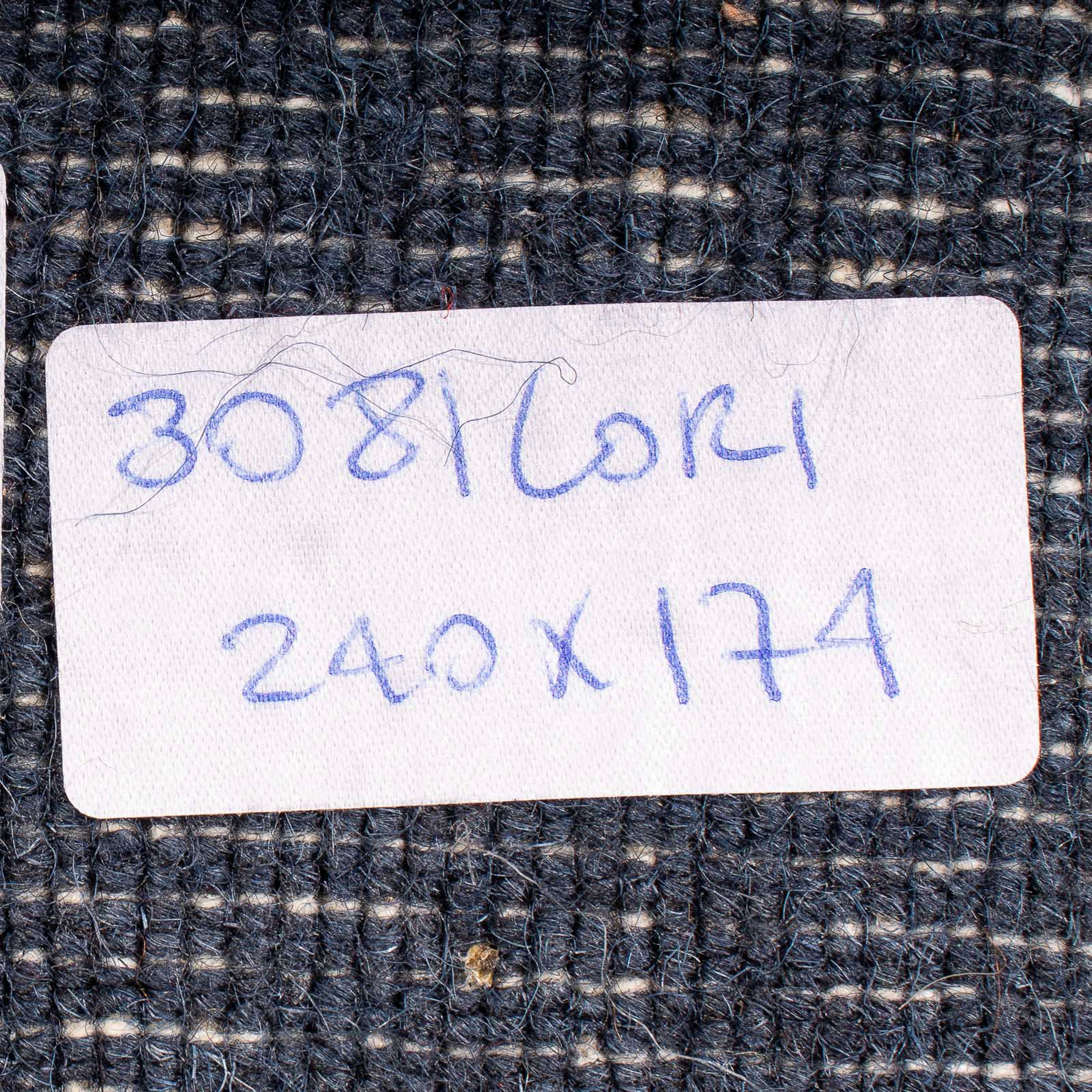 - 174 Einzelstück 240 mm, - Wollteppich cm Höhe: dunkelblau, morgenland, - Loribaft x 12 rechteckig, Wohnzimmer, Gabbeh Softy
