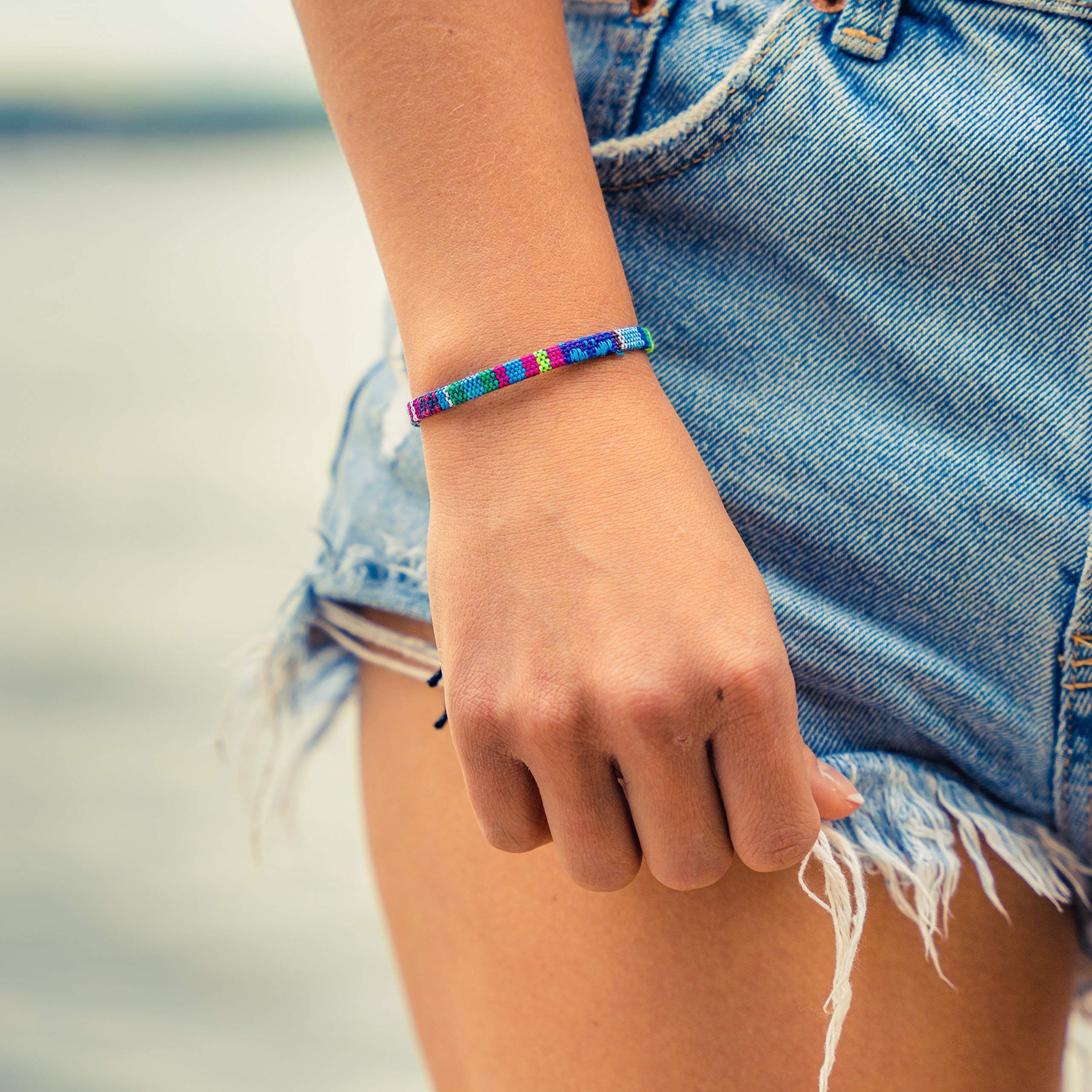 Made by Nami Freundschaftsarmband Boho Surfer Strand Festival Accessoires, Ethno Hippie Style 100% Wasserfest Verstellbar – Bild 2 von 5