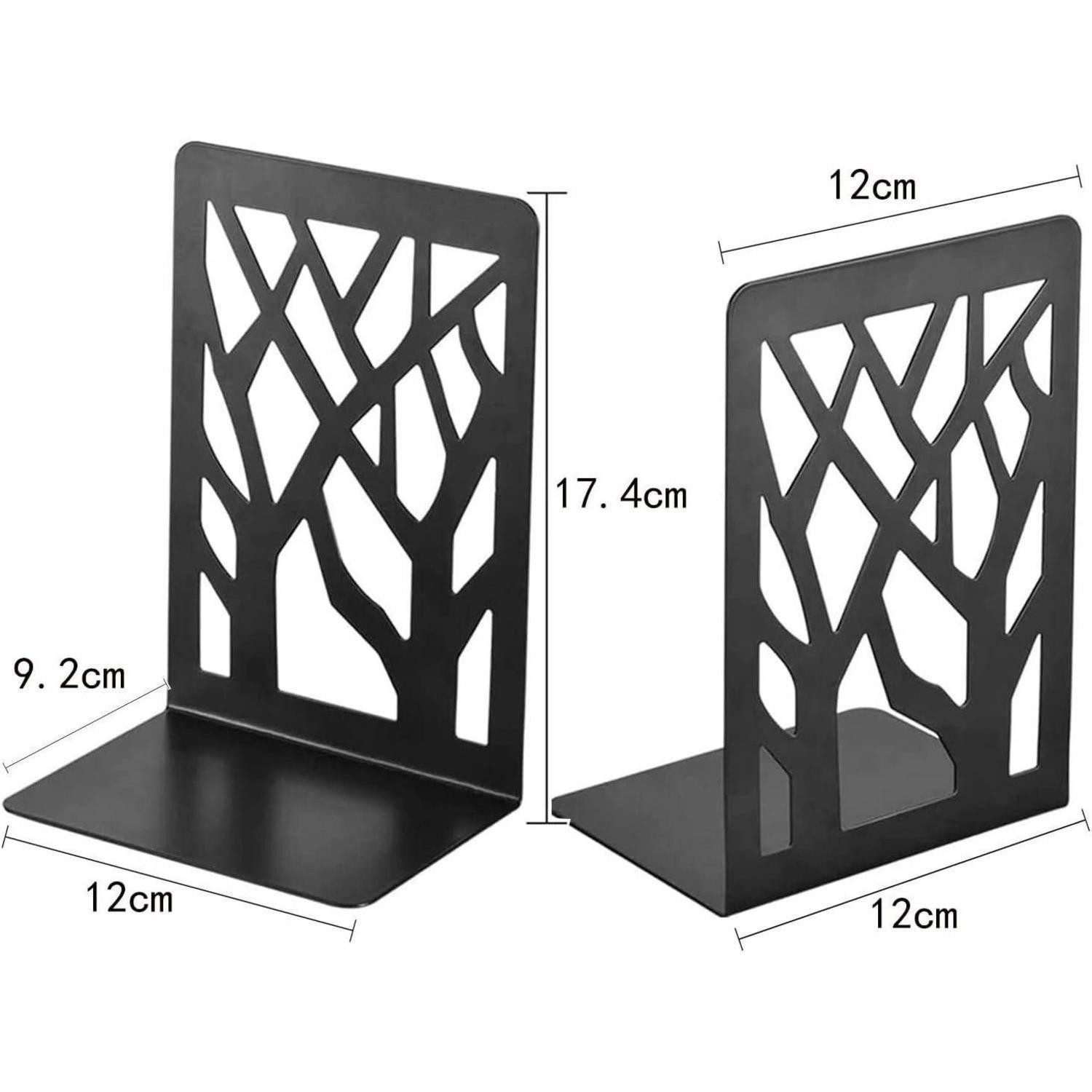 LuxusKollektion Buchstütze 3er Set Metall-Buchstützen Weiß Bücher Halter Regal Buchstopper