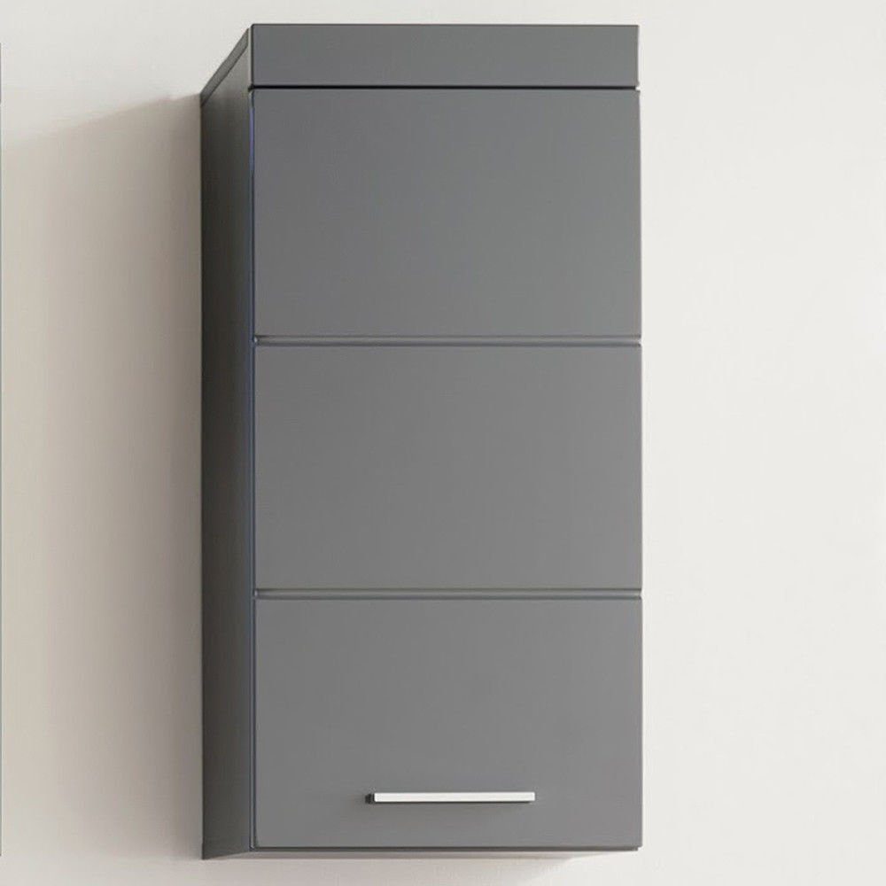 trendteam Hängeschrank Amanda Badezimmerschrank Oberschrank Badmöbel Grau Hochglanz 37 x 77 x 23 cm
