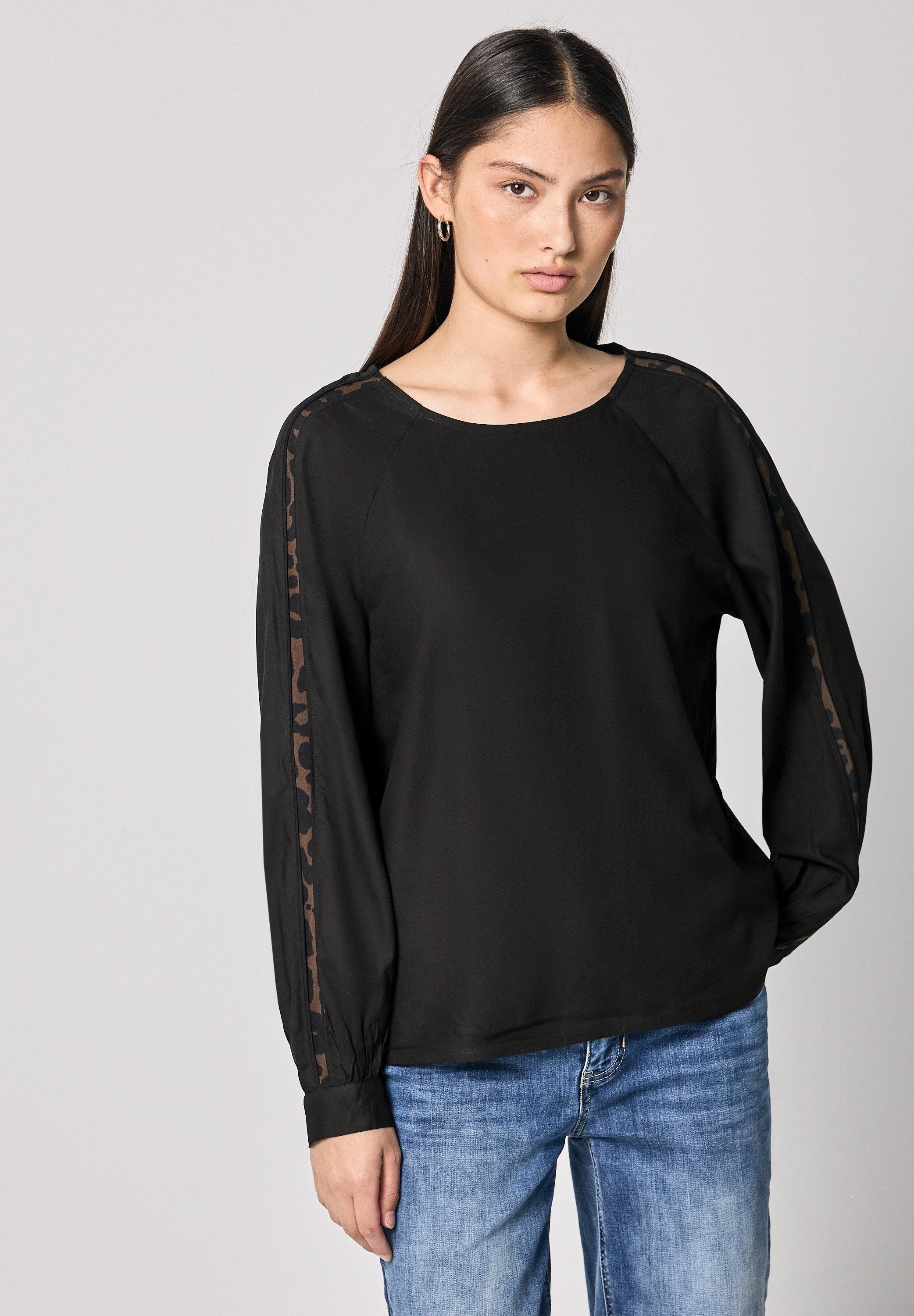 STREET ONE STUDIO Langarmbluse aus softer günstig online kaufen