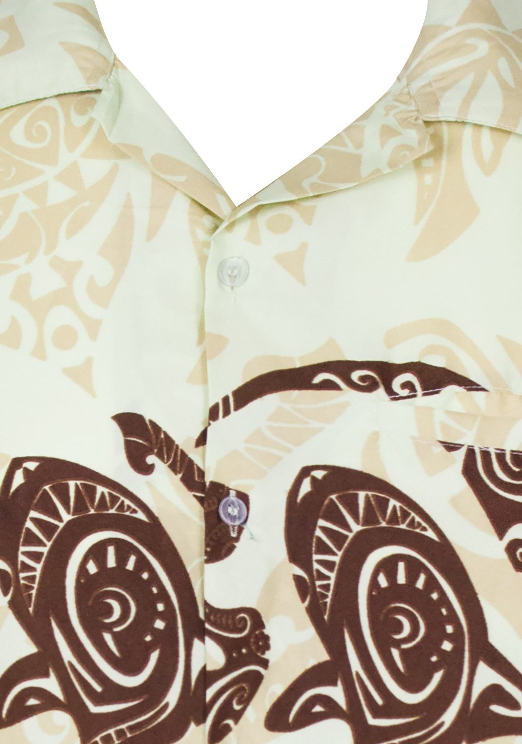 King Kameha Hawaiihemd Maori Chest Funky Hawaii-Hemd Herren Kurzarm Front-Tasche Unisex