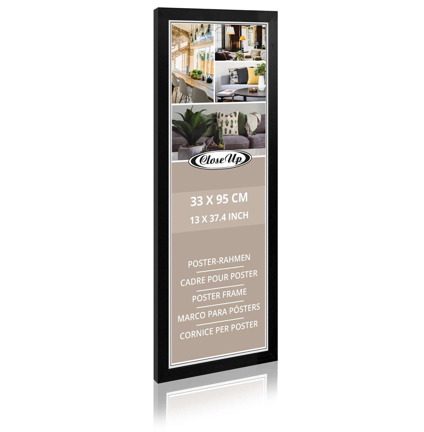 Close Up Bilderrahmen Posterrahmen 33 x 95 cm schwarz günstig online kaufen
