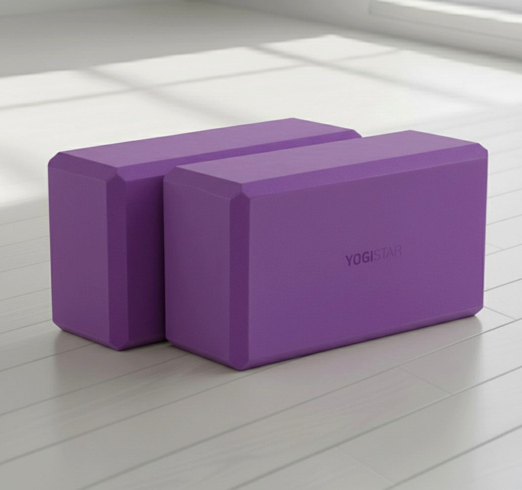 Yogistar Yogablock Yogablock yogiblock® basic - 2er-Set, (gleicher Artikel mehrfach, 2-tlg., gleicher Artikel mehrfach), Zwei superleichte Hartschaum-Yogaklötze für vielseitige Yoga-Posen