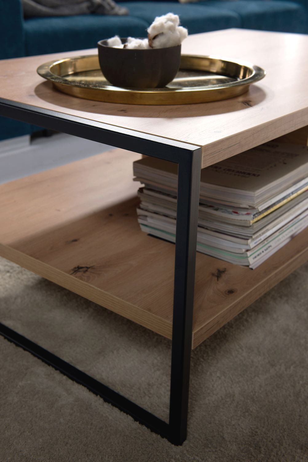 Empinio24 Couchtisch Serra, Eiche bianco Dekor, Breite 110 cm