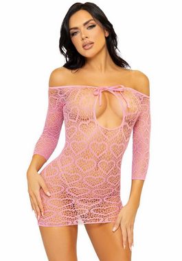 Leg Avenue Minikleid Netz-Kleid mit Herz-Muster - rosa
