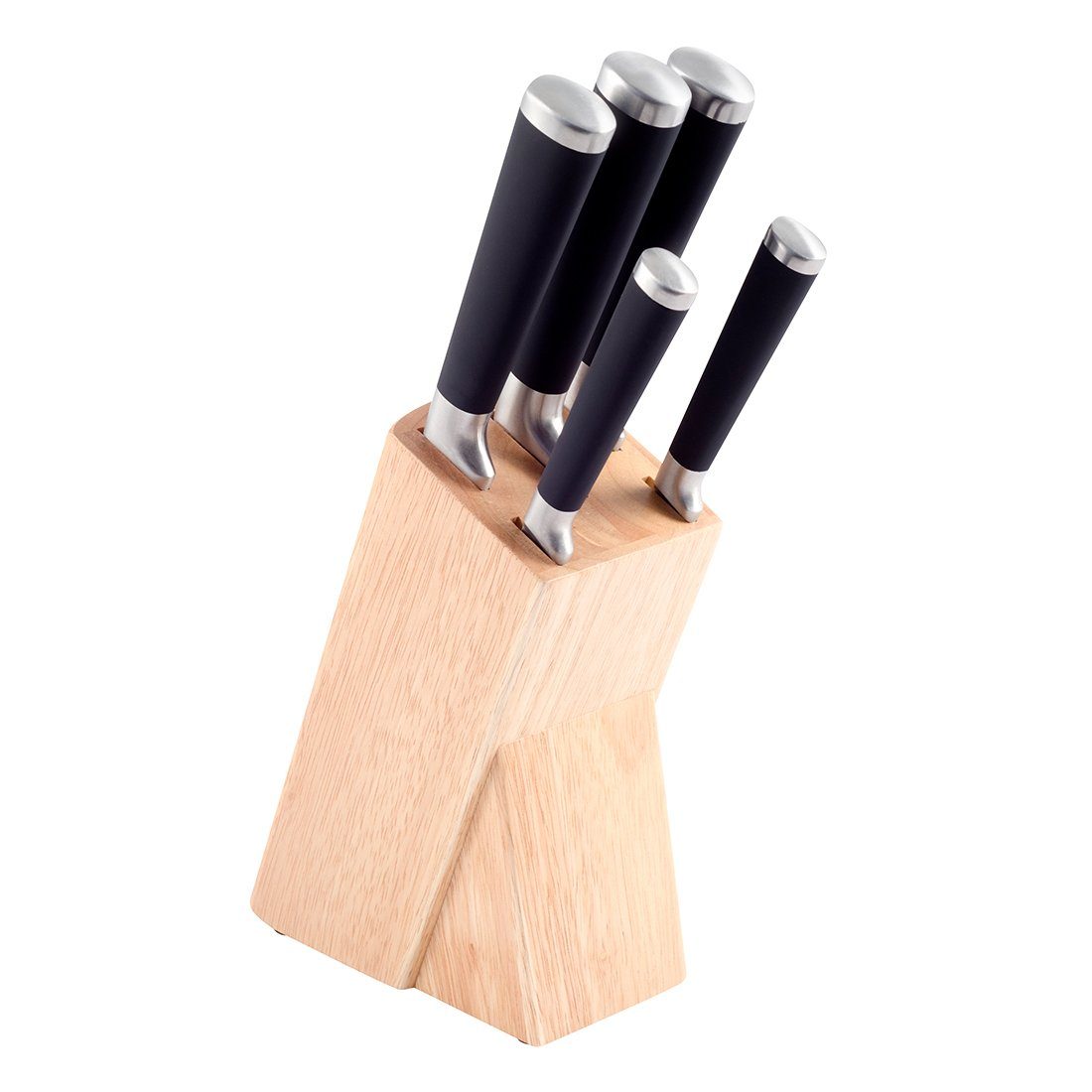Kuppels Messerblock TOUCH (5tlg), Gummibaumholz, 5-teilig