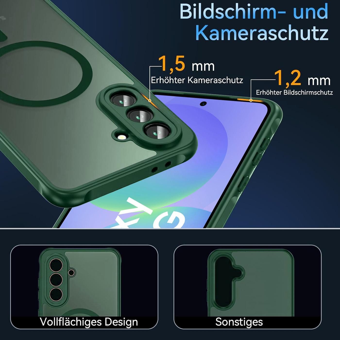 CoolGadget Handyhülle Magnet-Hülle für Samsung Galaxy A37 5G Schutzhülle magnetisch 6,7 Zoll, Hülle Matt Stoßfest kompatibel mit QI-Laden Zubehör Kameraschutz Case