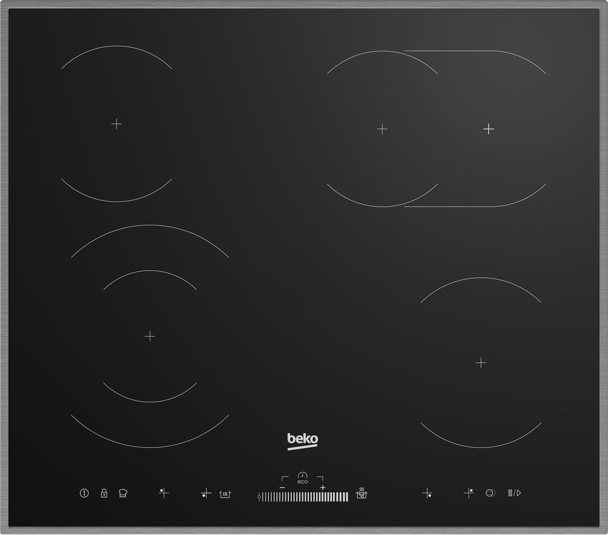 BEKO Elektro-Kochfeld HIC 64503 TX, Slide-Touch Tasten: Steuern durch direktes Antippen oder entlangfahren