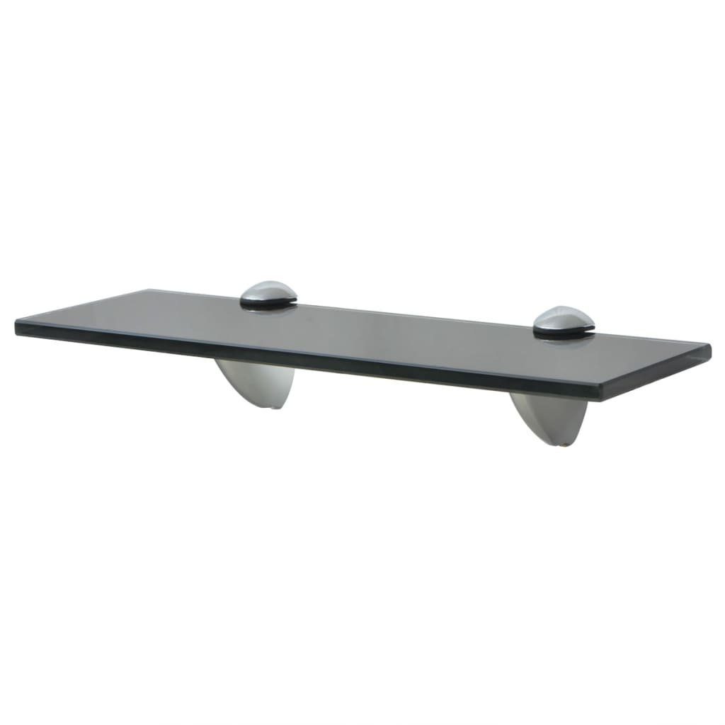 furnicato Wandregal Glas 30 x 10 cm Schwarz, 1-tlg., Belastbares Schweberegal mit Sicherheitsglas für dein Badezimmer