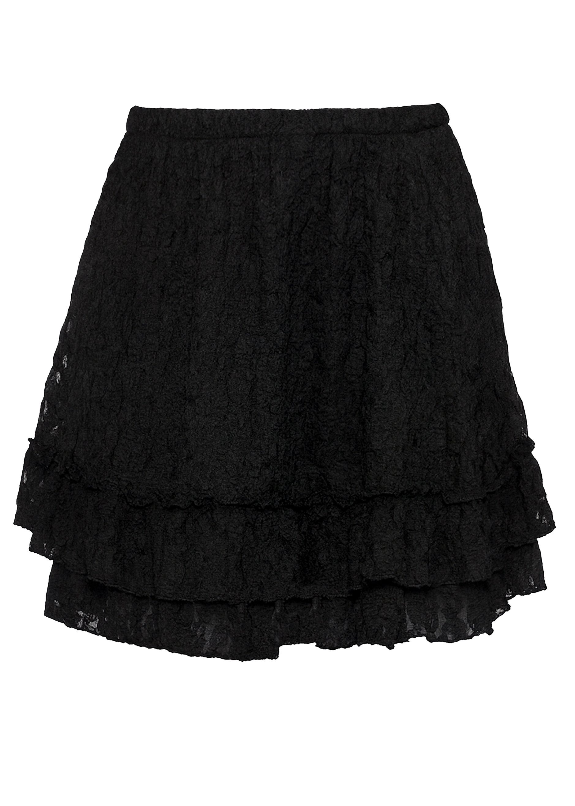 SASSYCLASSY A-Linien-Rock Kurzer Volant-Rock aus Spitze für Damen Blickdich günstig online kaufen