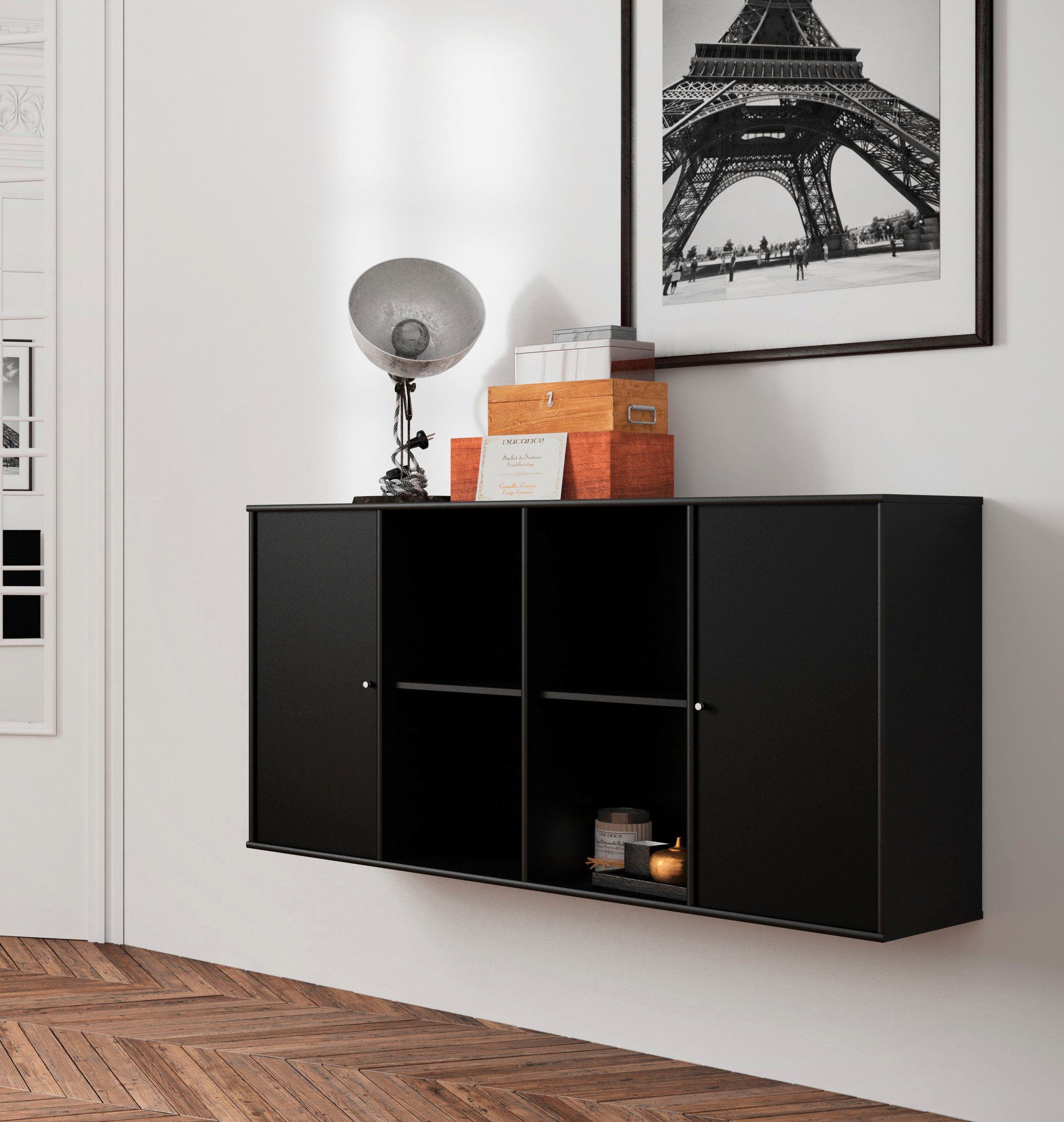 Hammel Furniture Sideboard Mistral Kubus, mit Türen, Wandmontage/stehend, Breite: 136 cm