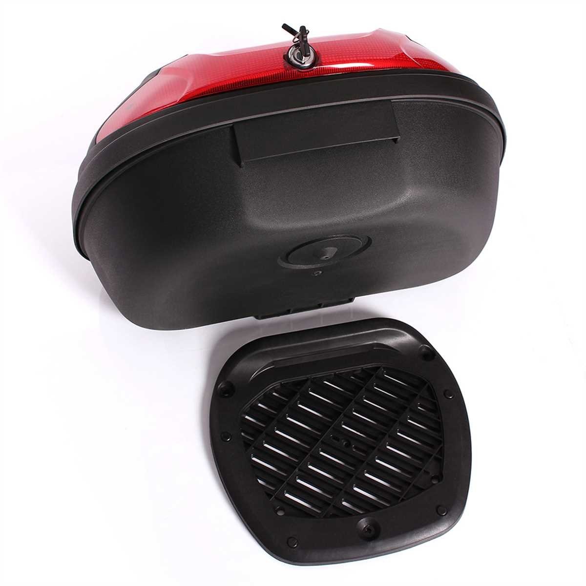 TRESKO Topcase XXL 48 Liter Motorradkoffer - Top case passend für 2 Helme, universal, für Roller, Motorrad, Mofa & Quad – Bild 5 von 5