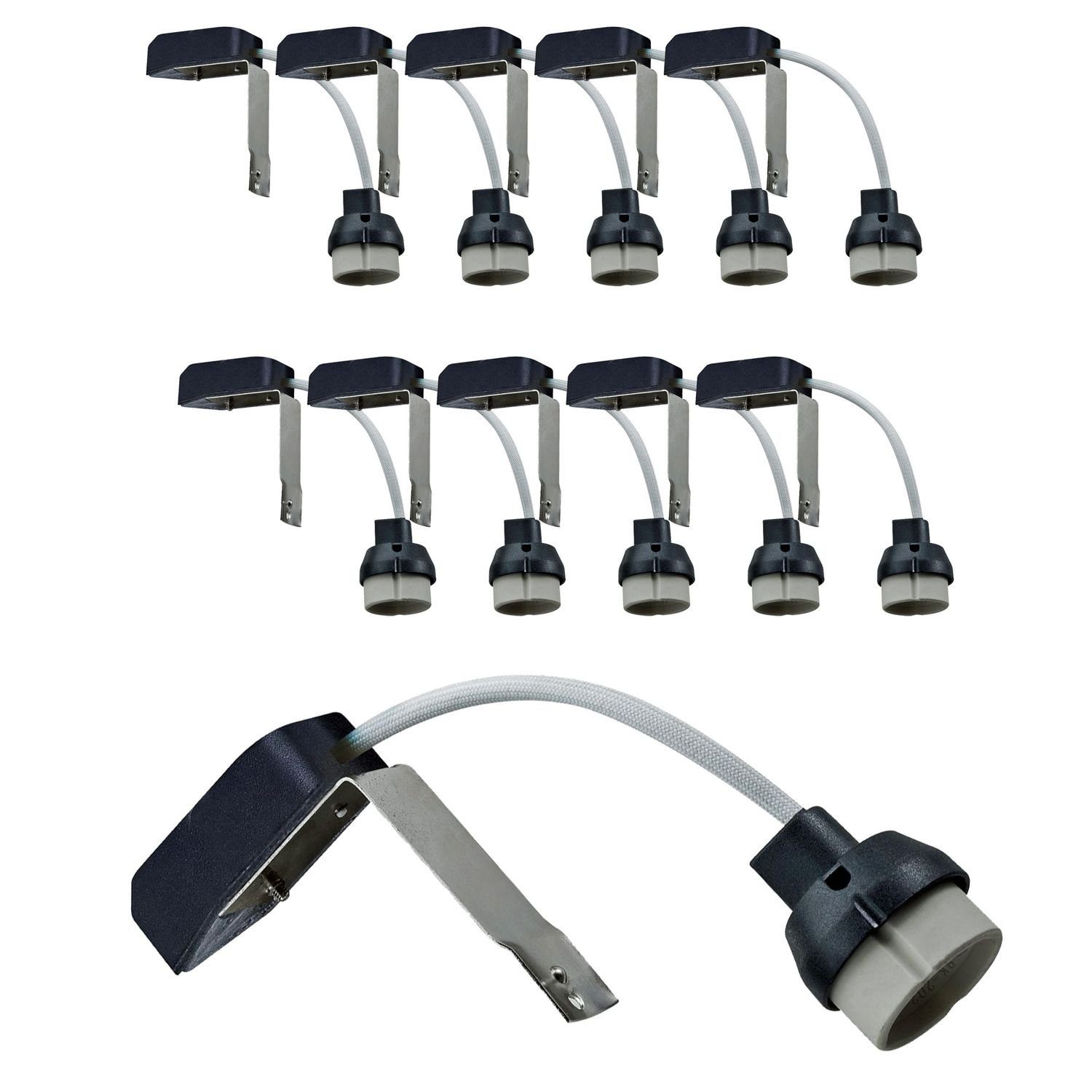 Paulmann Einbauleuchte 10 x GU10 Sockel inkl. Lüsterklemme Fassung für LED & Halogen Keramik, 10 x GU10 Sockel inkl. Lüsterklemme Fassung für LED & Halogen Keramik