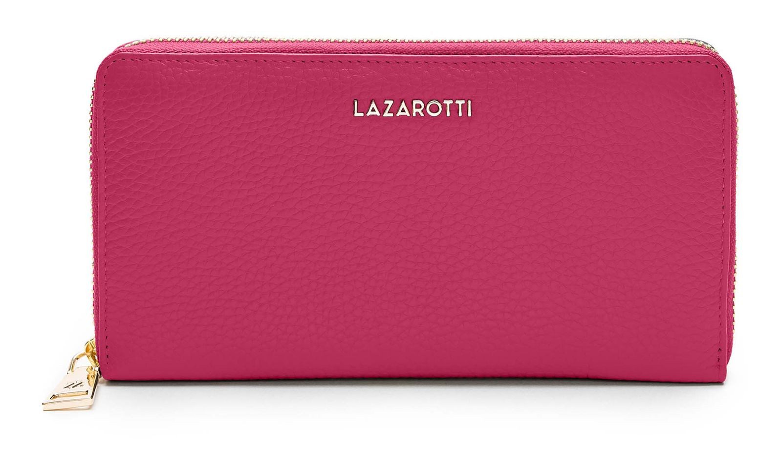 Lazarotti Geldbörse Zip Around Wallet With 16 Card Slots, aus echtem Leder